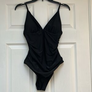 Cupshe V Neck Shirring One Piece Swimsuit-Size M  NWT